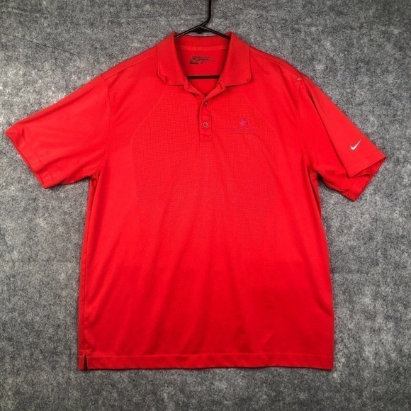 Nike Polo Shirt Men's Large Short Sleeve Golf Tour Performance Boeing Golfer - Picture 1 of 8